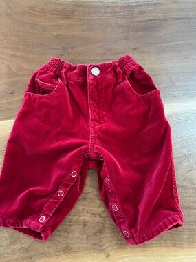 GAP Red Velvet Snap-Front Kids Pants